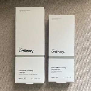 The Ordinary set of Glucoside Foaming Cleanser & Natural Moisturizer